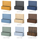 Customisable broad board trough planter with trellis - colour chart
