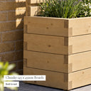Customisable broad board trough planter with trellis - profile and joinery