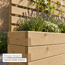 Customisable broad board trough planter with trellis - pressure treated