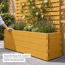 Customisable broad board trough planter with trellis - smooth planed and sanded