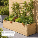 Customisable broad board trough planter with trellis - pet and food safe