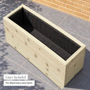 Customisable cladded wooden trough planter - liner included