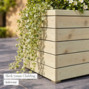 Customisable cladded wooden trough planter - construction detail