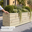 Customisable cladded wooden trough planter - smooth planed finish