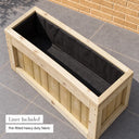Customisable framed wooden trough planter - liner included