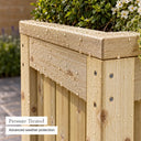 Customisable framed wooden trough planter - pressure treated