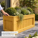Customisable framed wooden trough planter - smooth planed and sanded