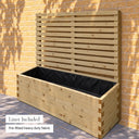 Customisable wooden trough planter with trellis - liner included