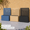Customisable wooden trough planter with trellis - 9 colour options