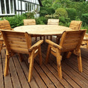 Transform your patio into a stylish retreat with this inviting lawn furniture set, featuring comfortable cushions and a sturdy wooden table.