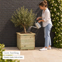 Deluxe Square Planter - room to grow