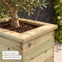 Deluxe Square Planter - thick heavy-duty timber