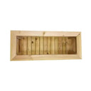 deluxe wooden planter trough length top view