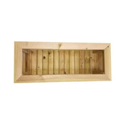 deluxe wooden planter trough length top view