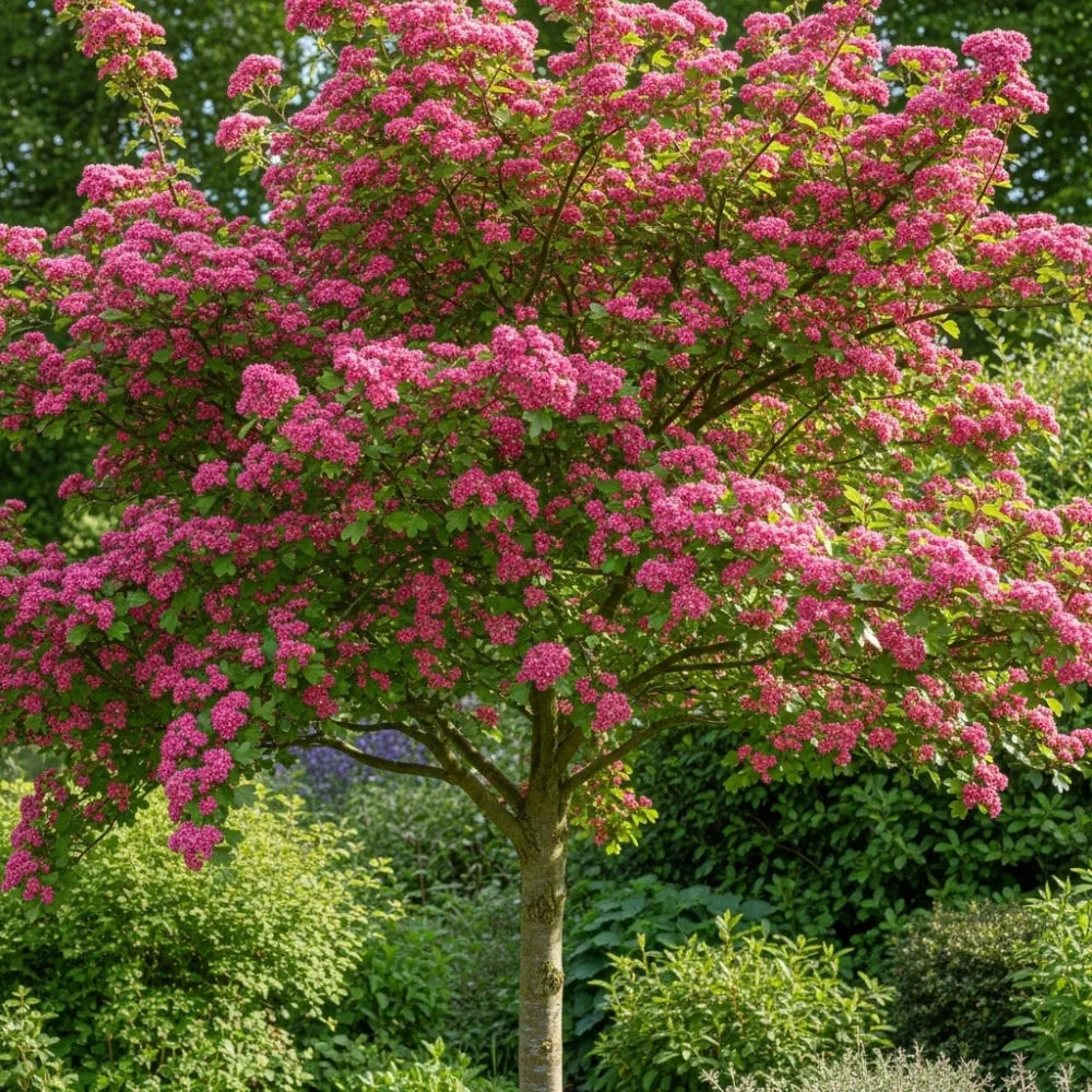 5ft Double Pink Hawthorn Tree | Crataegus laevigata 'Rosea Flore Pleno' | Bare Root | 2 Years Old