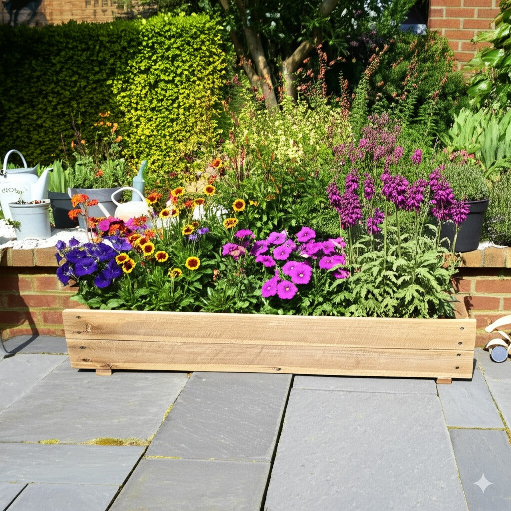 150cm Pine Wooden Planter Flower Trough