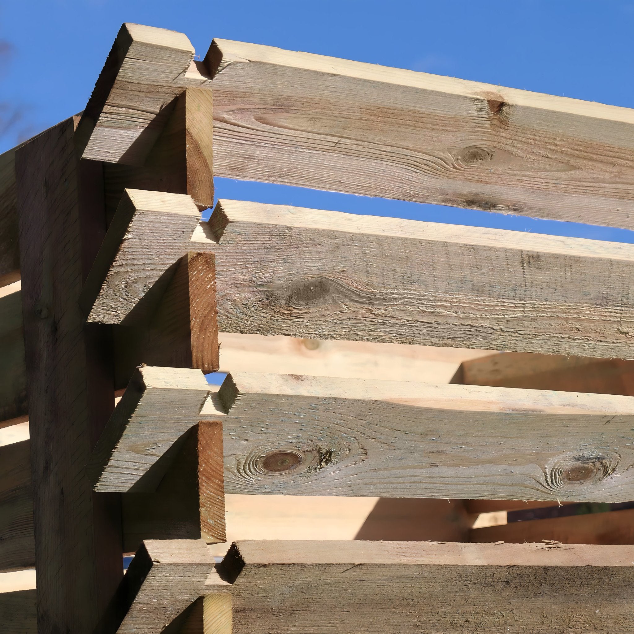 Easy Load Wooden Compost Bin Garden Waste Composting Wood