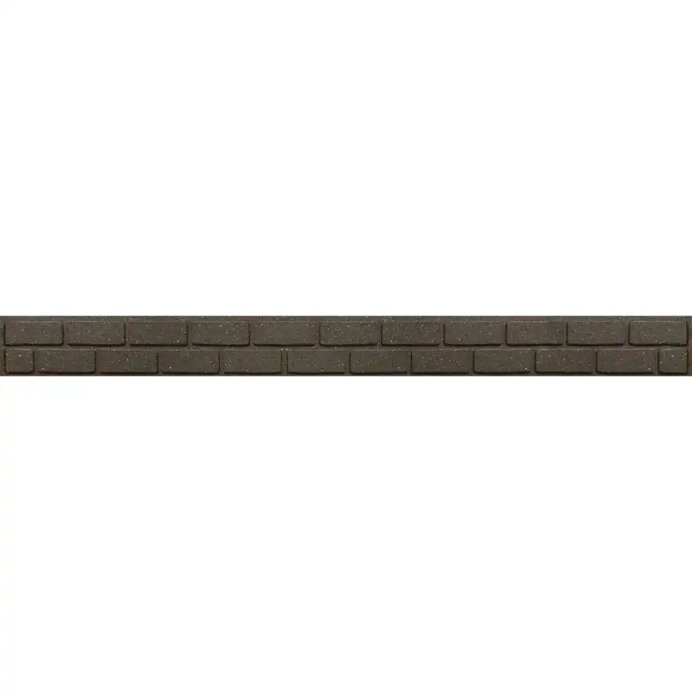 1.2m Ultra Curve Brick Border Edging in Earth - Recycled Rubber - 9cm High