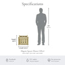 Elegant Square Planter dimensions and specifications