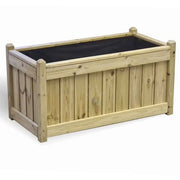 elegant trough wooden planter