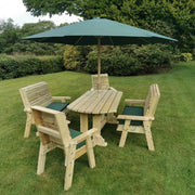 ergo seater outdoor wooden garden furniture with parasol