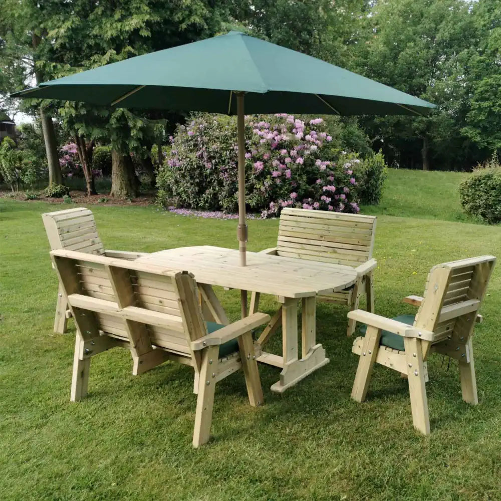 Six Seater Ergo Dining Set with Chairs and Two-Seater Benches