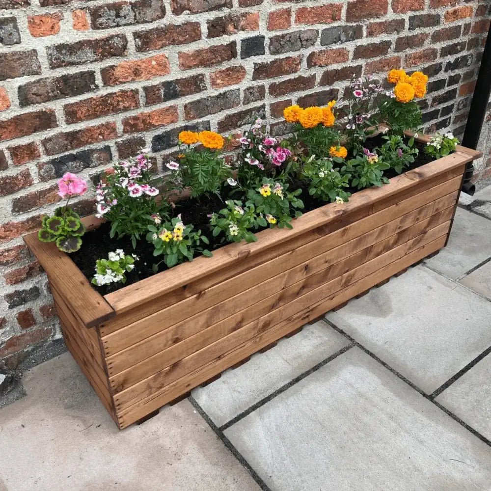 Wooden Trough Garden Planters by Woven WOod