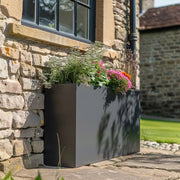 Zinc planters by the poolside