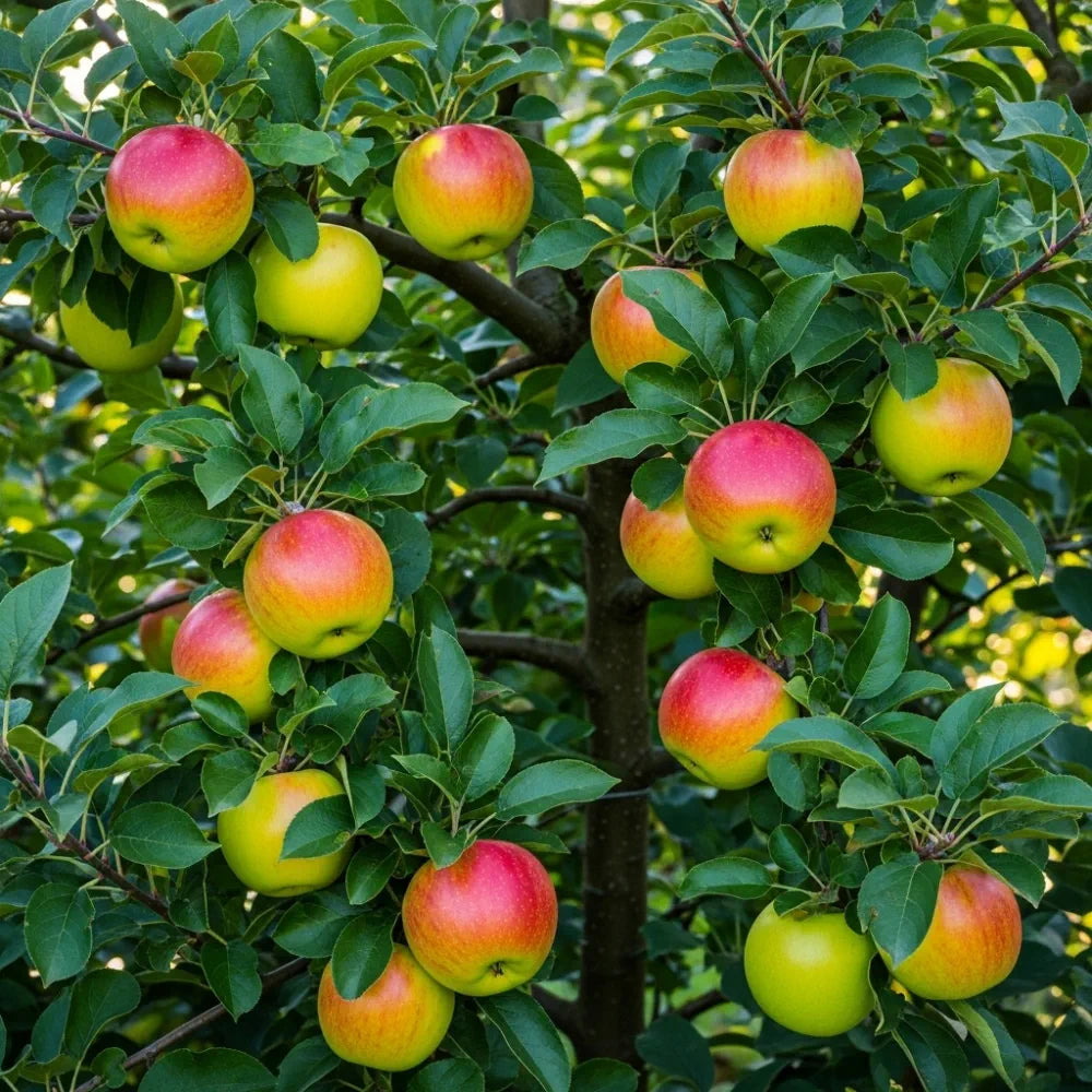 'Falstaff', 'Fiesta' & 'Red Ellison' (Bare Root) Trio Tree – Woven Wood