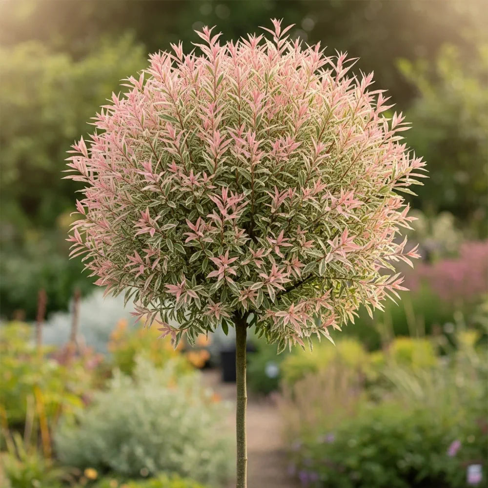 6ft 'Flamingo' Willow Tree | XL Salix Integra Hakuro Nishiki | 7.5L Pot