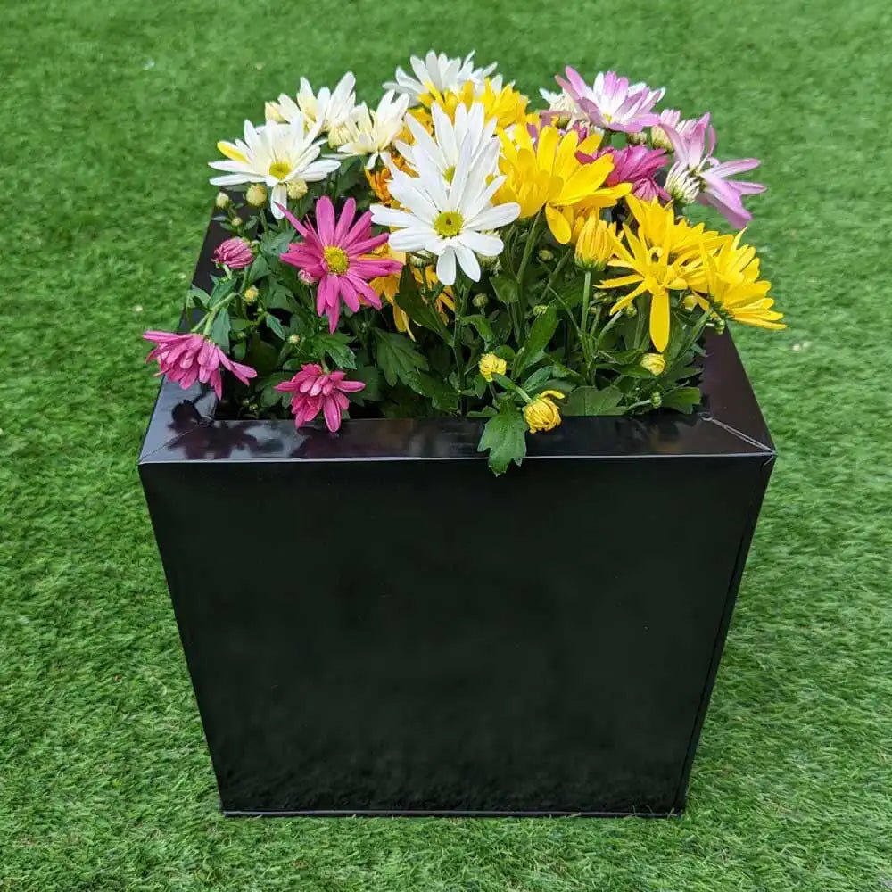 flower pot container square plant pot large glower pot woven wood
