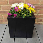 flower pot cube pot large container for plants woven wood