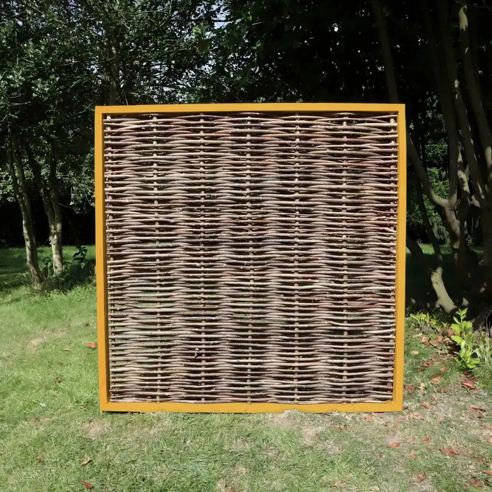 Framed Hazel Hurdles with treated frame Woven Wood