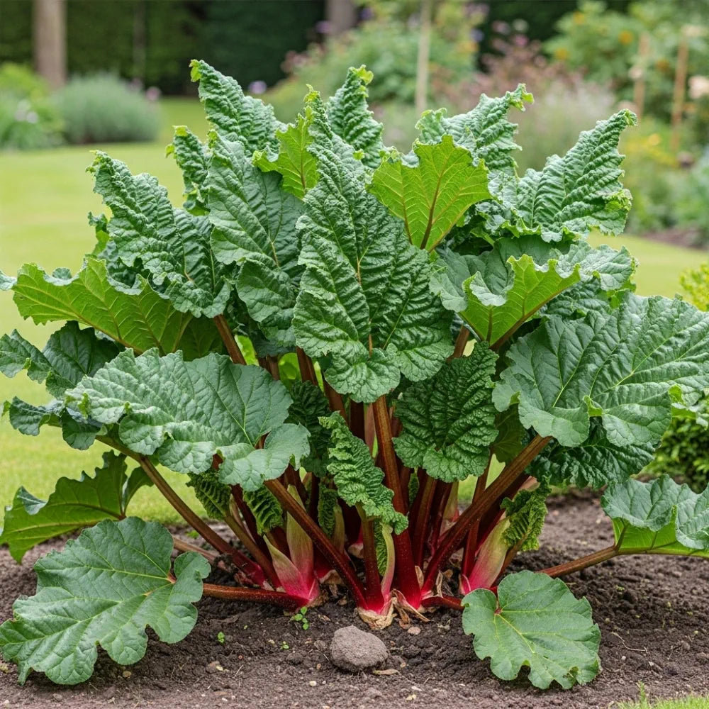 'Fulton's Strawberry Surprise' Rhubarb Plant | 3 Bare Root Crowns