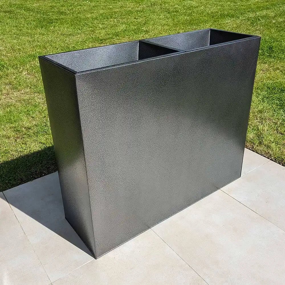 galvanised planters tall planters extra tall planters woven wood