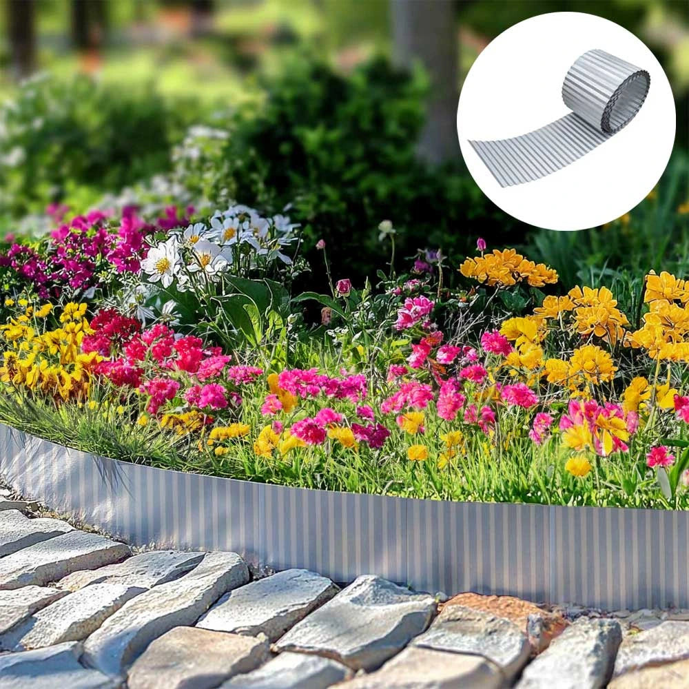 galvanised steel lawn edging roll