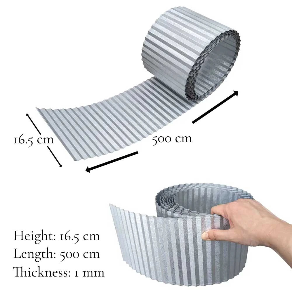 galvanised steel lawn edging roll dimensions