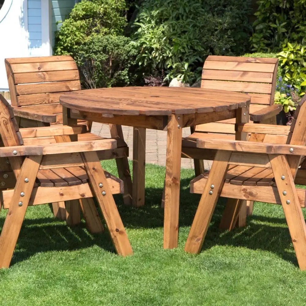 Host a delightful garden party with this teak garden furniture set. This set is perfect for entertaining guests in style.