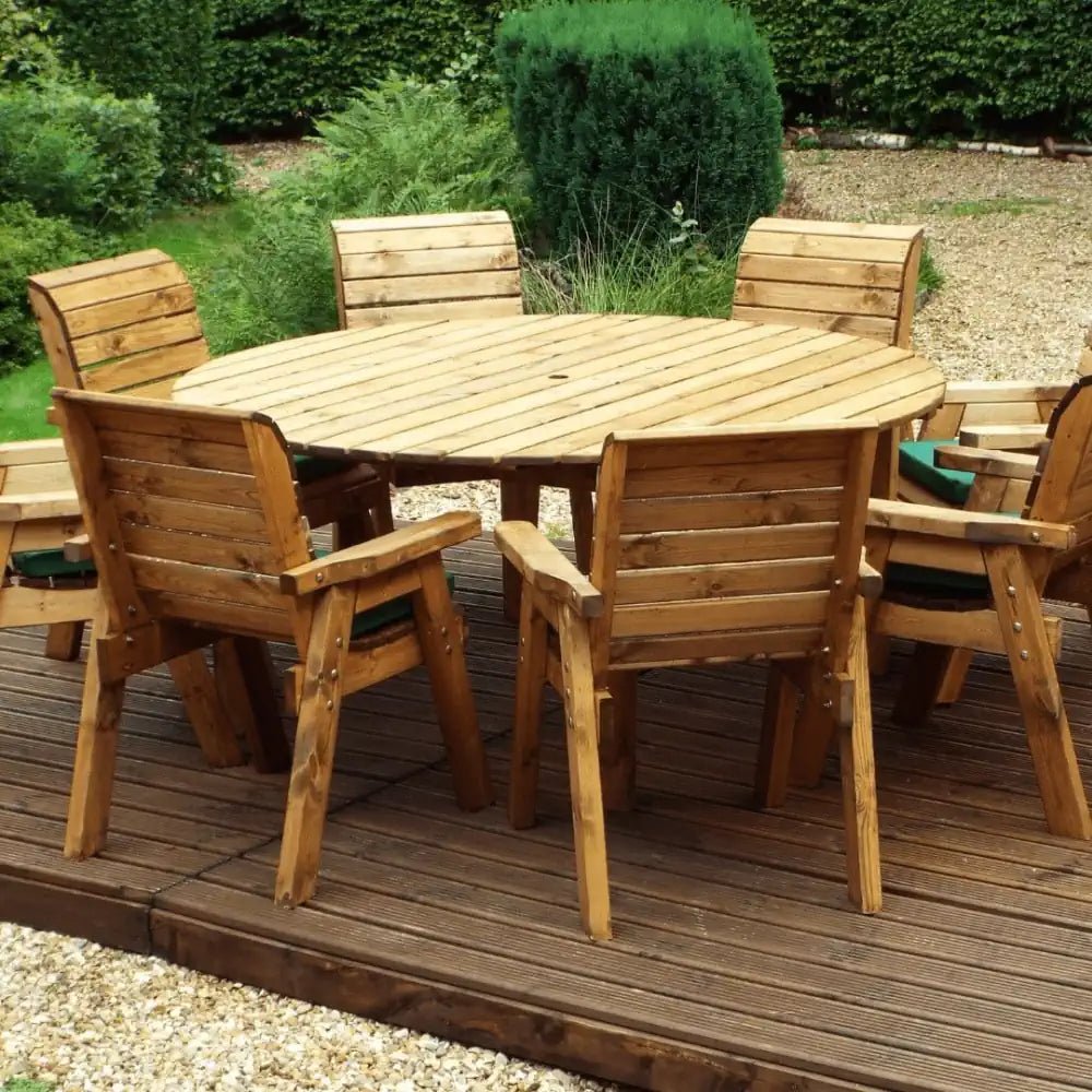 Unwind and soak up the sun on this comfortable garden seating set, crafted from high-quality, durable wood.