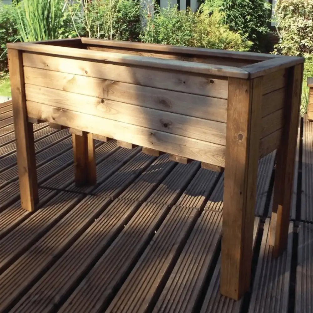 Redwood Large Planters Gardens by Woven Wood 80cm Redwood Trug
