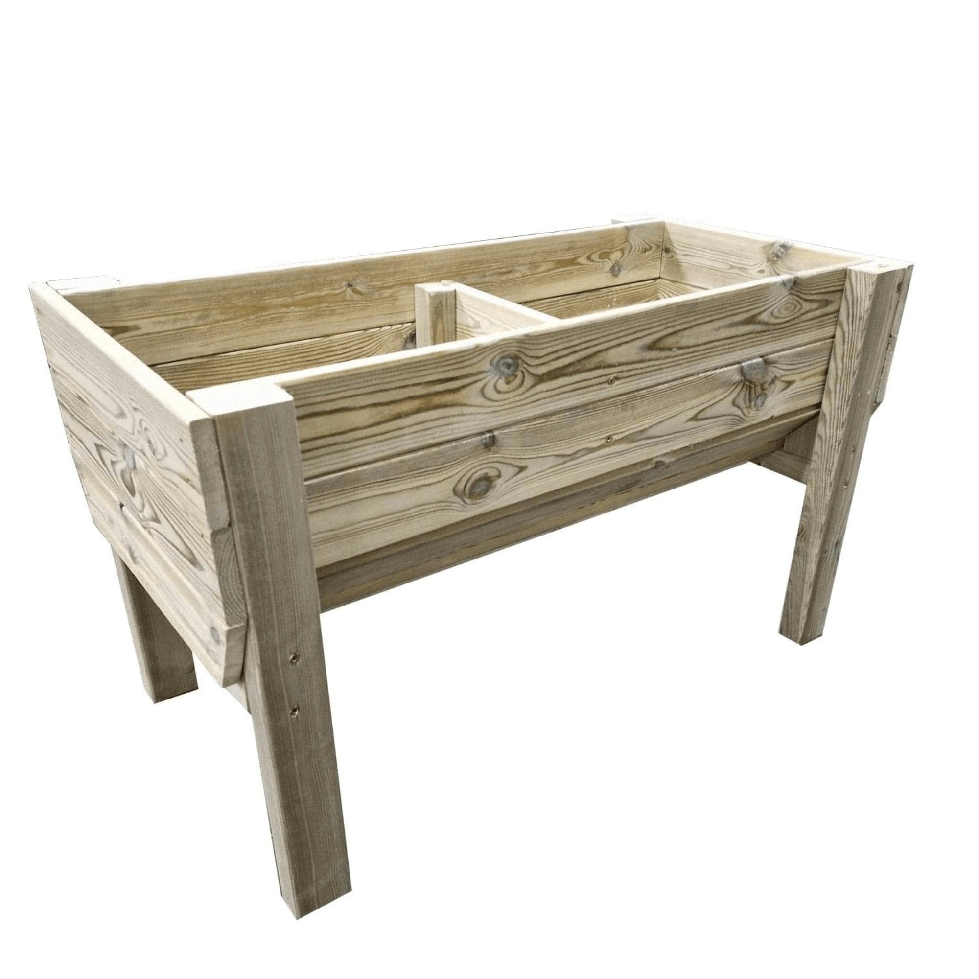 Veg trough planter serving as a functional and decorative feature in outdoor spaces.