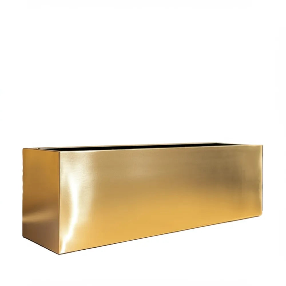 75cm Zinc Galvanised Gold Trough Planter