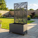 Zinc Galvanised Metal Trellis Planter with Wheels