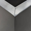 Contemporary grey plant pots enhancing the aesthetic appeal of a patio.