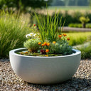 Zinc Galvanised Round Bowl Planter