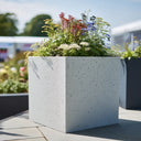 Zinc Galvanised Stone Effect Square Planter