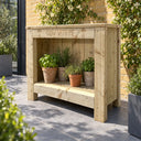 Grow With Me wooden planter - planted hero