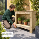 Grow With Me wooden planter - fully assembled