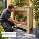 Grow With Me wooden planter - handmade in the UK