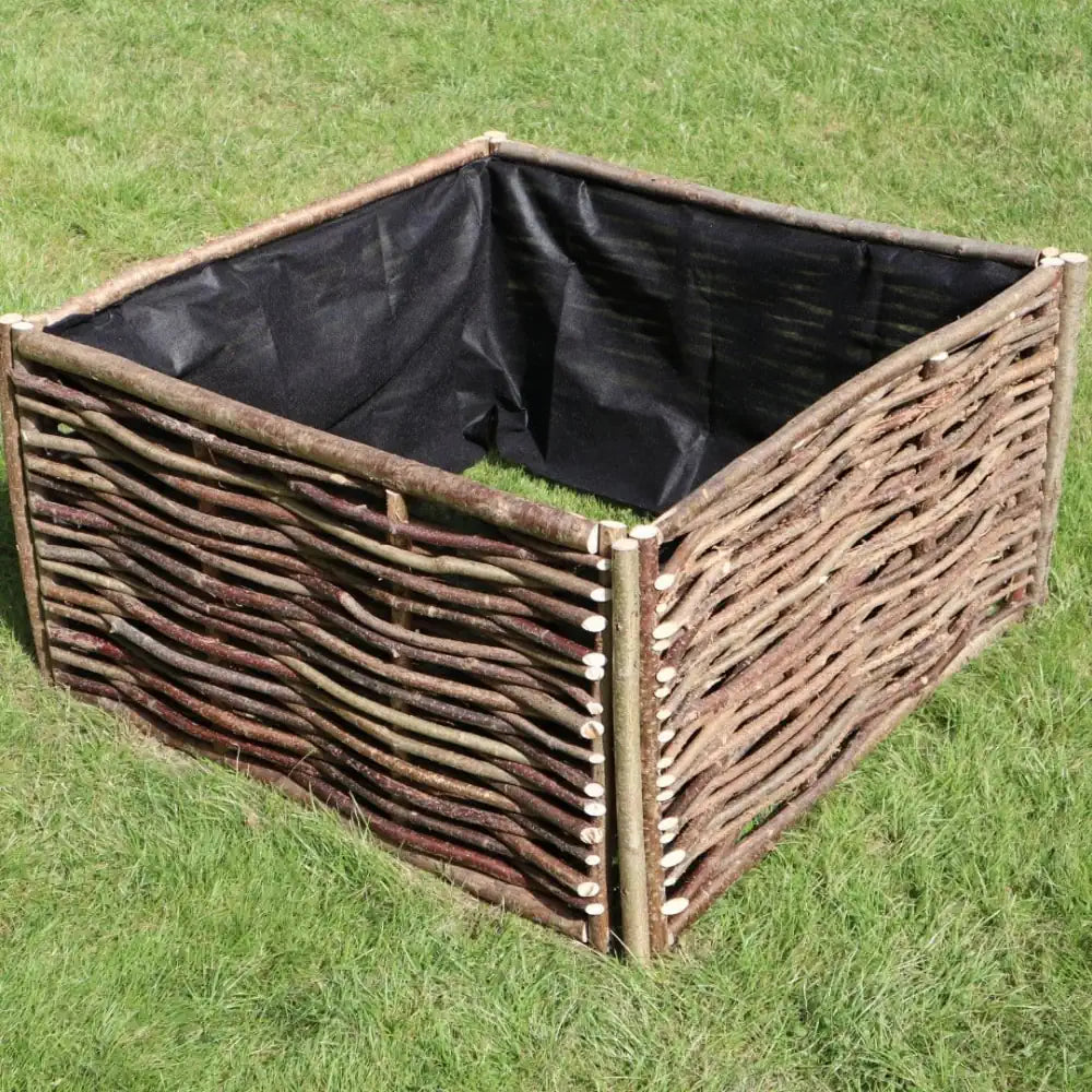 Woven Wood Raised Garden Beds for flowers 400 litres